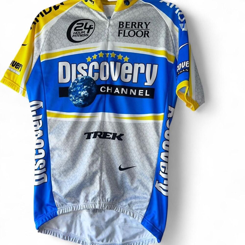 Nike Women's Medium‎ biking Discovery Channel shirt/jersey